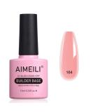 AIMEILI 8 in 1 Builder Base Gel Sheer Color Nail Polish - Long Lasting UV LED Soak Off Manicure Pedicure - Ideal for Salons & Home Use - (164) 10ml - Buy Online on GoSupps.com