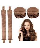 Heatless Curlers - Lock Winders for Beautiful Curls Overnight | DIY Heatless Curls Band for All Hair Types (Brown) - Buy Online on GoSupps.com