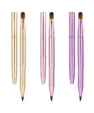 3 Pack Retractable Lip Brushes for Lipstick & Lip Gloss - Travel-Friendly Makeup Brush Set - Buy Online on GoSupps.com