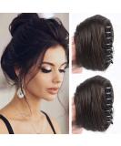 2 PC Mini Claw Bun Clips - Fake Hair Space Buns for Effortless Messy Updos | Claw Clip Extensions & Wig Accessories - Buy Online on GoSupps.com