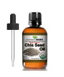 Mayan's Secret Chia Seed Oil - USDA Organic 100% Pure & Cold Pressed 4 oz Amber Glass Bottle - Buy Online on GoSupps.com