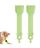 PEUTIER 2pcs Cat Strip Feeders Cute Cat Head Shape Cat Strip Squeeze Spoons Multifunctional 2-in-1 Cat Food Dispenser Cat Strip Spoons Cat Food Spoons for Wet Food Cat Pet Supplies (Green) - Buy Online on GoSupps.com