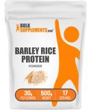 BulkSupplements Barley Rice Protein Powder - Vegan Unflavored Dairy-Free | 30g Protein per Serving | 500g (1.1 lbs) - Buy Online - Buy Online on GoSupps.com