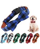 Asvin Personalized Velvety Dog Collar - Adjustable & Removable for Small Medium Large Dogs (L Deep Blue) - International Shipping Available - Buy Online on GoSupps.com