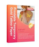 Stampcolour Christmas Metallic Tattoo Paper for Inkjet Printer - DIY Personalized Gold Temporary Tattoos for Kids Party - 5 Sheets 8.5''X11 - Buy Online on GoSupps.com