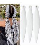 YDDM PRE Stretched Braiding Hair Extensions 26 inch 3packs Extensions Kunsthaar Braids White Hair Extension Art hair for braid Extension for Braids Jumbo Braids Hair (26 inch 60#) 66cm-26 inches (3 SPALL) 60# - Buy Online on GoSupps.com