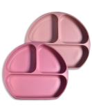 Carrot Story 100% Silicone Suction Baby Toddler Plate 2-Pack - BPA Free, Waterproof, Washable, Microwave/Dishwasher Safe (Sweet) - Buy Online on GoSupps.com