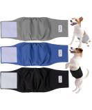 LeerKing dog diapers for male dogs washable male dog diaper incontinence male pad for male dog puppy L Black+Gray+Blue L - Buy Online on GoSupps.com