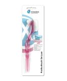 Miradent Protho Brush de Luxe Pink - Ergonomic Travel Brush Two Sizes Big Handle Perfect for On-the-Go - Buy Online on GoSupps.com