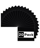 HTVRONT Black Heat Transfer Vinyl Bundle - 20 Pack 12 x 10 Iron-On Vinyl for T-Shirt - Black HTV for Cricut, Silhouette, Heat Press - Buy Online on GoSupps.com