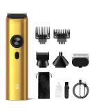 Sejoy Beard Trimmer & Grooming Kit for Men - Cordless Waterproof USB Rechargeable Hair Clippers & Nose Hair Trimmer with LED Display - All-in-One Gold Set - Buy Online on GoSupps.com