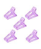 5PCS Polygel Nail Clips - Transparent Nail Clamps for Quick Building Gel - Nail Tips Clip for Nail Art - Purple - Buy Online on GoSupps.com