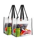 2-Pack Stadium Approved Clear Tote Bags - Ideal for Travel, Work, School, and Events - 12x12x6 - Buy Online on GoSupps.com
