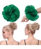 Thick Hair Donut Scrunchie Hair Bun Updo Hairpiece Scrunchy Wavy Curly Messy Hair Ribbon Hair Chignons Ponytail Extension Green Thick Green - Buy Online on GoSupps.com