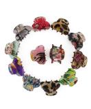 Carede Mini 1.2 inch Plastic No-Slip Grip Jaw Hair Clip Floral Printed Small Acrylic Hair Claw Clips for Girls and Women Pack of 12 No1 (Mixed 12 pcs) - Buy Online on GoSupps.com