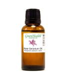 Rose Geranium Essential Oil - 100% Pure & Uncut - 1 fl oz | GreenHealth | International Shipping Available - Buy Online on GoSupps.com