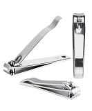 Beauticom Stainless Steel Curved Nail Clipper Set - 3pcs Professional Ultra Sharp Cutters for Acrylic Nails Grooming - Buy Online on GoSupps.com