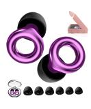 Best Ear Plugs for Noise Reduction | Soft Silicone Hearing Protection | Reusable Earplugs for Sleeping Concerts Study & Parties | 6 Sizes with Box (Purple - Buy Online on GoSupps.com