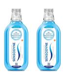 Sensodyne Cool & Fresh Daily Mouthwash with Fluoride for Sensitive Teeth | 500ml (Pack of 2) - Mint Flavor - Buy Internationally - Buy Online on GoSupps.com