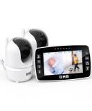 GHB Baby Monitor with Camera - 4.3 Inch LCD 720p Night Vision 350 Rotation Eco Mode - 2 Cameras for Enhanced Baby Monitoring - Buy Online on GoSupps.com