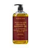 Majestic Pure Cellulite Massage Oil with Vegan Collagen & Stem Cells - Anti Cellulite Oil for Skin Tightening and Firming - 8 fl oz - Buy Online on GoSupps.com