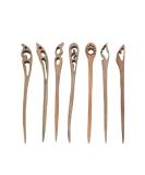 Beaupretty 7-Piece Japanese Wood Hair Clips | Handmade Ebony Hair Sticks | Natural Carved Hair Jewelry - Buy Online on GoSupps.com