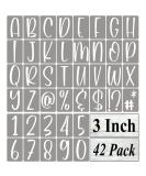 3 Inch Alphabet Letter Stencils for Painting - 42 Pack Letter and Number Stencil Templates with Signs for Painting on Wood Reusable Letters and Numbers Stencils for Chalkboard Wood Signs & Wall Art - Buy Online on GoSupps.com