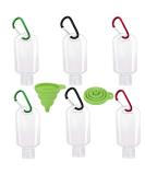 Portable Travel Bottles with Keychain 2oz/50ml - Leakproof Squeeze Bottles - 6PC Set for Hand Sanitizer, Conditioner, Body Wash - Refillable & BPA-Free - Buy Online on GoSupps.com