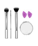 REAL TECHNIQUES Poppin Perfection Brush Set & Mirror - Pink | International Shipping Available - Buy Online on GoSupps.com