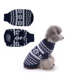 Shop Festive Dog Christmas Sweaters | Small Dog Knitting Sweater (M-Blue) for Holiday Cheer - Buy Online on GoSupps.com