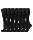 7 Pairs Medical Compression Socks 15-20mmHg for Women and Men - Support for Varicose Veins, Running, Cycling, Travel - Black - L-XL - Buy Online on GoSupps.com