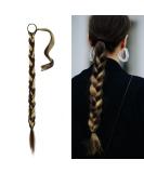 BARSDAR 76cm Long Braided Ponytail Extension | Natural Soft Synthetic Hair | DIY Hair Accessories for Women - Blond & Middle Brown - Buy Online on GoSupps.com