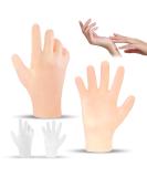 Moisturizing Silicone Gloves for Hand Care | Spa Gel & Sleeping Gloves - 2 Pairs Yellow & White | Reusable Anti-Dry Cracked Skin - Buy Online on GoSupps.com