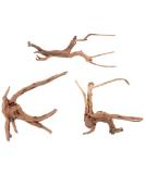 POPETPOP Aquarium Driftwood Branches- 3pcs Aquarium Driftwood for Reptiles Freshwater Terrarium Decor Reptile Tank Accessories Spiderwood for Aquarium - Buy Online on GoSupps.com