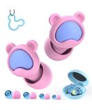 Kids Ear Plugs - Reusable Silicone Noise Canceling Earplugs for Children (6-12 yrs) | 2 Pairs (Pink+Blue) | Perfect for Concerts Travel Study & Noise Sensitivity - Buy Online on GoSupps.com