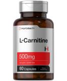 Horb ach L-Carnitine Supplement 500mg - 60 Capsules | Non-GMO Gluten Free L-Carnitine L-Tartrate for Weight Loss & Energy Boost - Buy Online on GoSupps.com