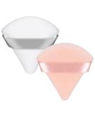 Patelai 2 Pcs Reusable Triangle Powder Puff Set | Soft Makeup Sponge with Strap | Ideal for Loose Powder and Foundation | Wet and Dry Application | White Nude - Buy Online on GoSupps.com