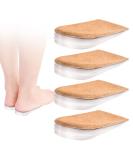 Abnaok Heel Lift - 4 Layer Gel Shoe Inserts for Women | Adjustable Orthopedic Heel Lifts for Pain & Leg Length Discrepancy | 2 Pairs Wedge Inserts - Buy Online on GoSupps.com