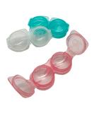 Traptix Eyesbear - Foldable & Economical Contact Lens Container (Pink) - Odor-Free Solid Lid Less Liquid - International Shipping Available - Buy Online on GoSupps.com