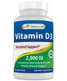 Best Naturals Vitamin D3 2000 IU 240 Softgels | High Potency Supplement - Buy Online on GoSupps.com