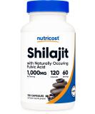 Nutricost Shilajit Capsules 1000mg - 120 Capsules | Fulvic Acid Extract - Gluten Free, Non-GMO, Vegan Dietary Supplement - Buy Online on GoSupps.com