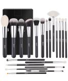 BEILI Makeup Brushes 20pcs Makeup Brush Set Natural Goat Hair Premium Synthetic Kabuki Foundation Face Powder Fan Contour Concealer Eye Shadows Eyebrow Eyeliner Make Up Brush Tools Kit(Black) Black-20pcs - Buy Online on GoSupps.com