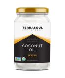 Terrasoul Superfoods Organic Coconut Oil - 2lbs Glass Jar | Extra Virgin, Cold-Pressed - Buy Online on GoSupps.com