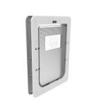 Hakuna Pets Super Tough 2-Way Locking Pet Door for Screens, Doors, Walls, Glass - Large White - Buy Online on GoSupps.com
