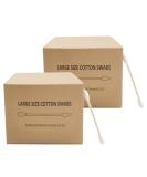 Thick Cotton Swabs XL - 2 Packs Natural Organic Biodegradable Cotton Buds with 600pcs Thick Tips (Pointed & Round) - Buy Online on GoSupps.com