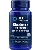 Life Extension Blueberry Extract & Pomegranate - 60 Vegetarian Capsules for Antioxidant Support - Buy Online on GoSupps.com