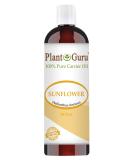Sunflower Oil 16 oz - 100% Pure Cold Pressed Carrier Oil for Skin, Body, Hair Growth - Natural Moisturizer for Creams, Lotions, Lip Balm, Soap Making - Buy Online on GoSupps.com