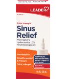 Leader Extra Strength Sinus Relief 1oz x 4 Bottles - Fast Acting Formula - Buy Online on GoSupps.com