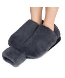 Tgkoddo Electric-Free Foot Warmer | 2L Hot Water Bottle for Cold Feet | 2-in-1 Heating Pad for Adults | Soft & Warm Grey Foot Warmer (40x36cm) - Buy Online on GoSupps.com