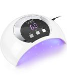 Wisdompark 54W UV LED Nail Lamp with Automatic Sensor - Professional Gel Nail Dryer for Curing Polish - White - Buy Online on GoSupps.com